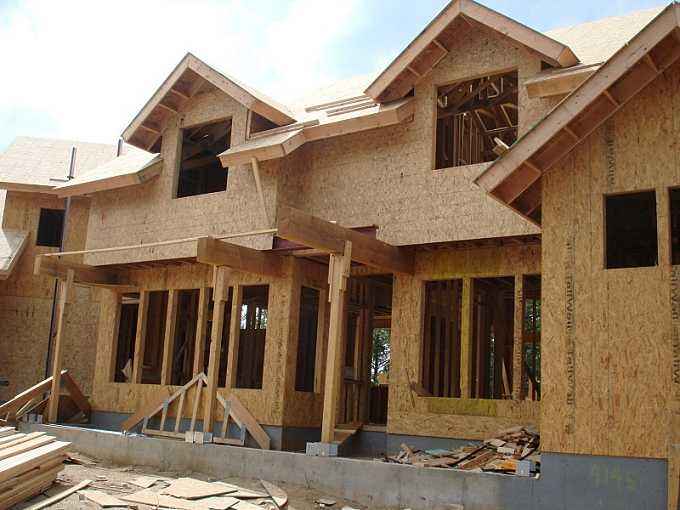 OSB (structure) boards used as roof or wall